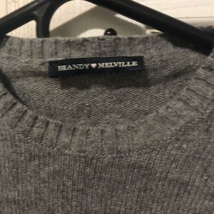 Cropped gray brandy Melville sweater